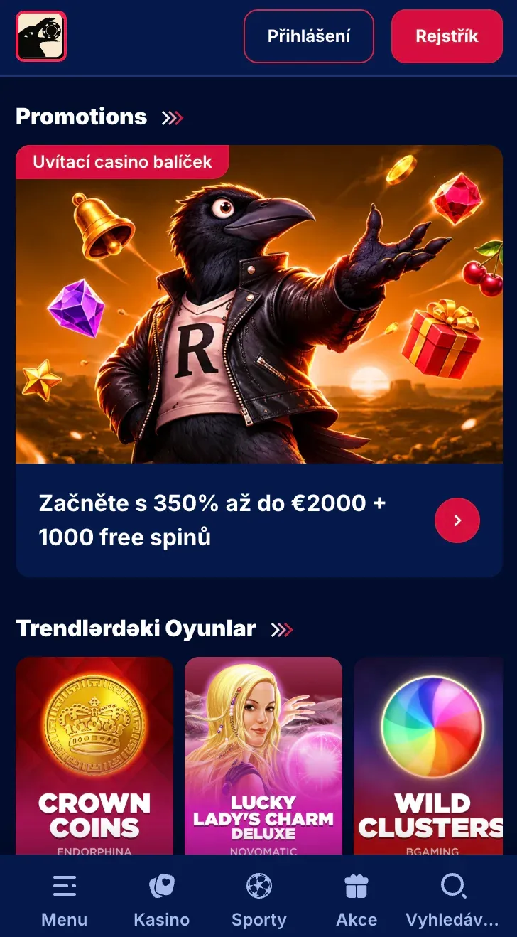 Mobilní hraní v Reelraven